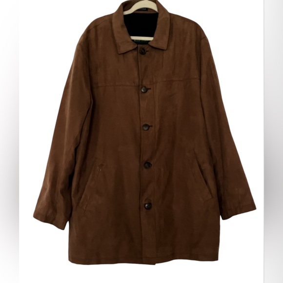 Ralph Lauren Trench Overcoat Men's Jacket Size 44 Long Removable Wool Liner - Picture 1 of 7